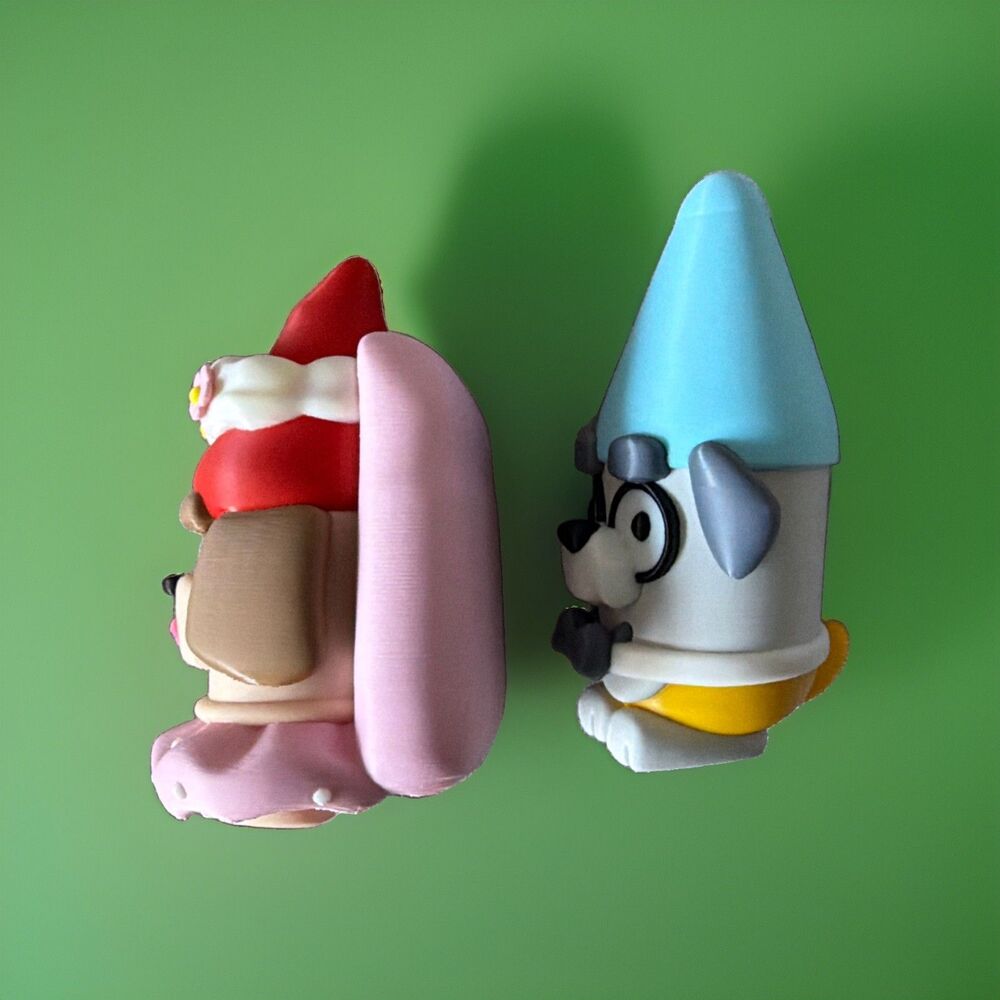 Bluey TV Show Husband and Wife Garden Gnome Fan Art Kids Toys & Collectible USA - Picture 7 of 8